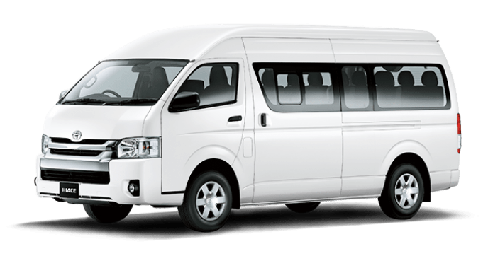 Hiace Commuter untuk rental mobil dengan driver di Surabaya